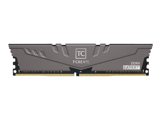 T-CREATE DDR4 EXPOERT Desktop-RAM-Modul auf weißem Hintergrund gezeigt.