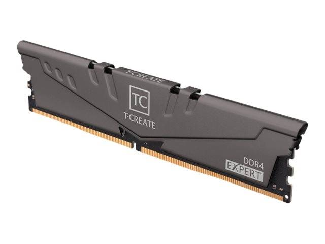 T-Create DDR4 Expert Desktop-RAM-Modul, gezeigt in einer produkttypischen Seitenansicht auf weißem Hintergrund.