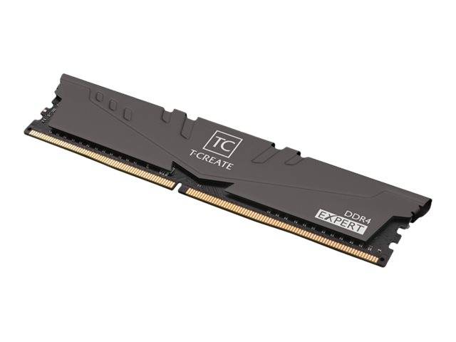 Black T-CREATE DDR4 EXPERT Desktop-RAM-Modul auf weißem Hintergrund dargestellt.