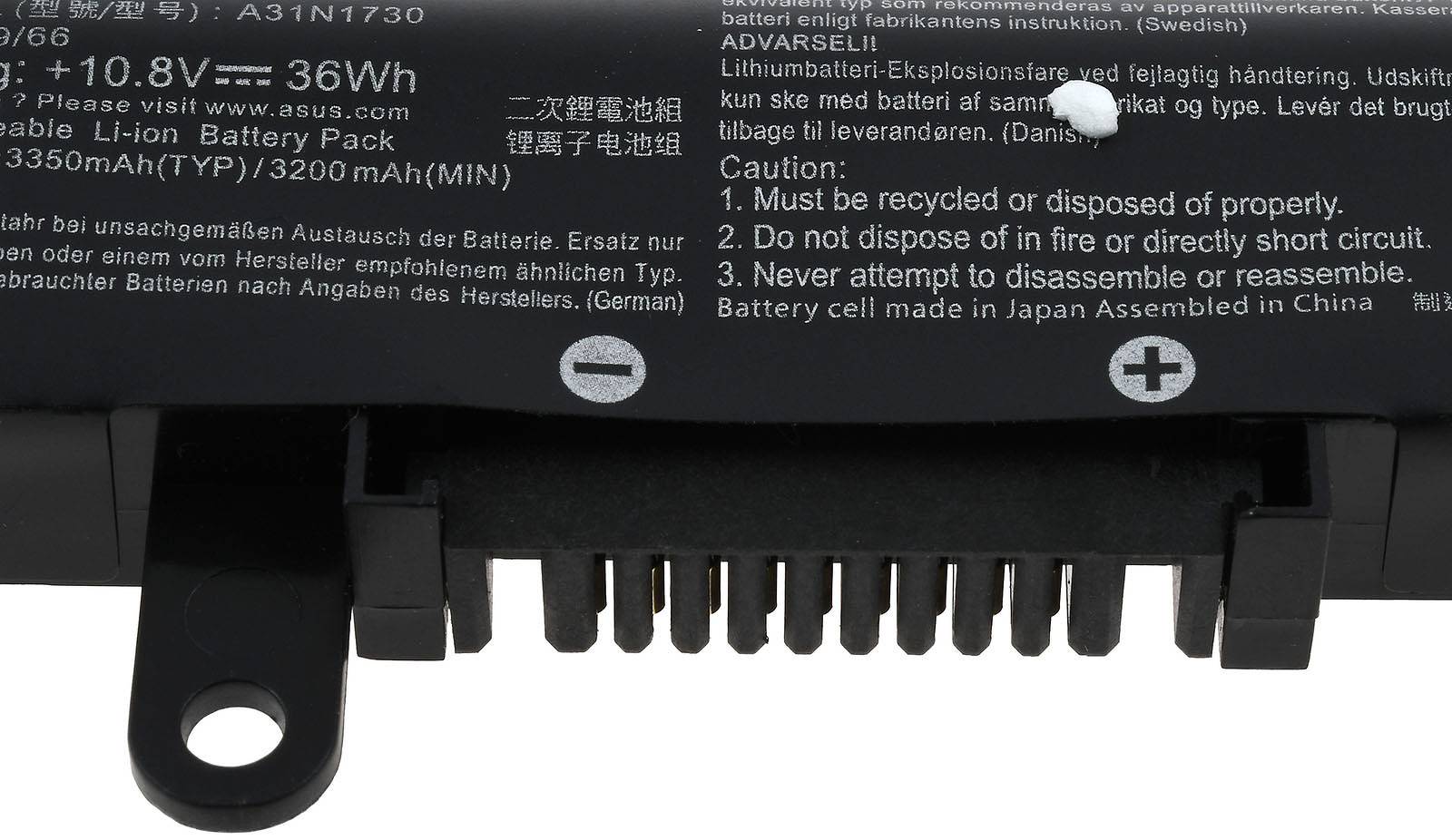 Powery Akku für Laptop Asus X560UD-BQ016, 10,8V, Li-Ion