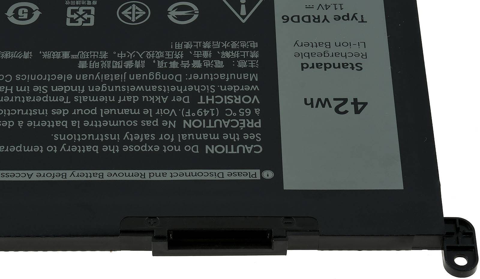 Powery Akku für 2 in 1 Touchscreen Laptop Dell Inspiron 14 5482 Serie, 11,4V, Li-Polymer