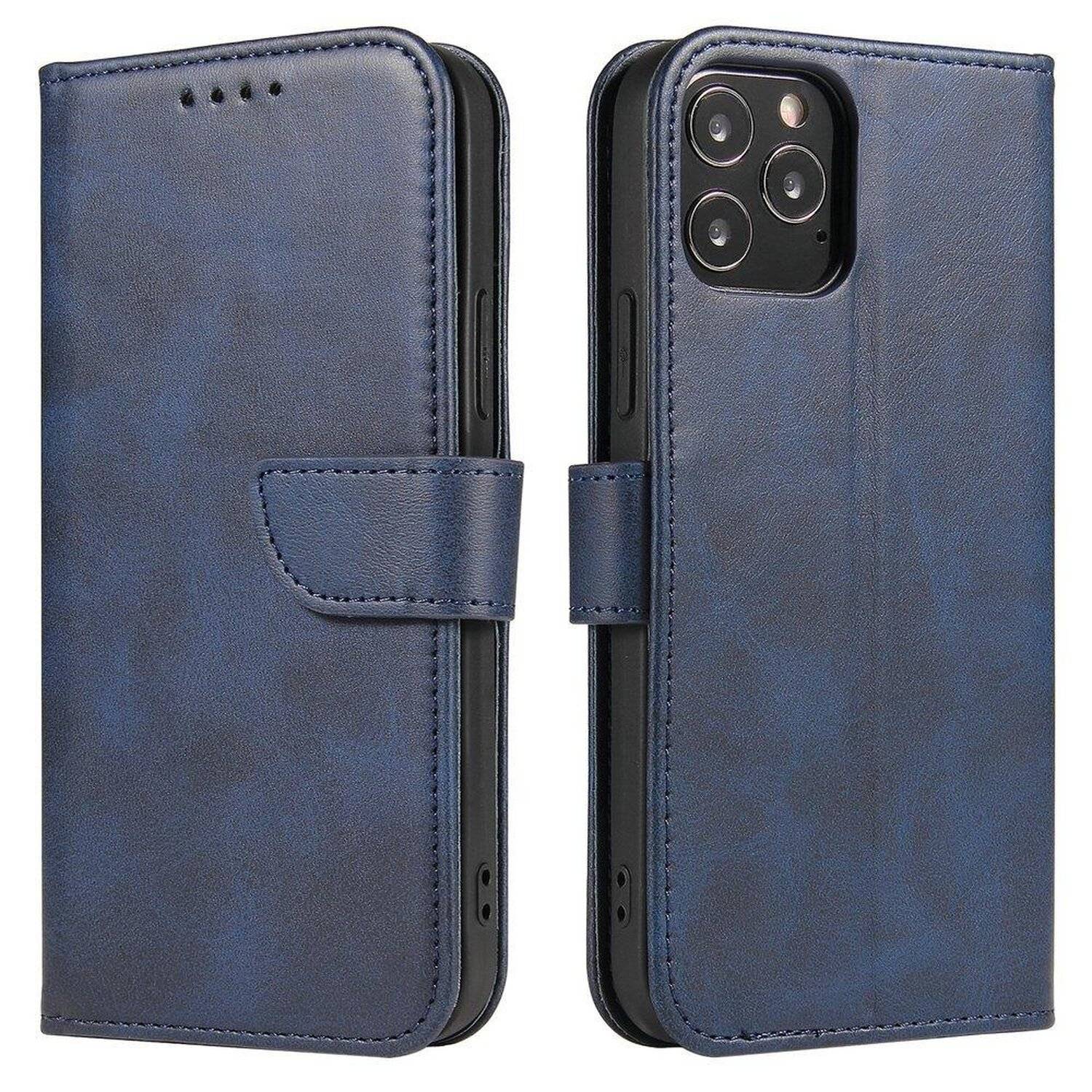 Premium Magnet Case Buch Tasche Schutzhülle aufklappbare Hülle Standfunktion für Samsung Galaxy S22 Plus (SM-906B) Blau