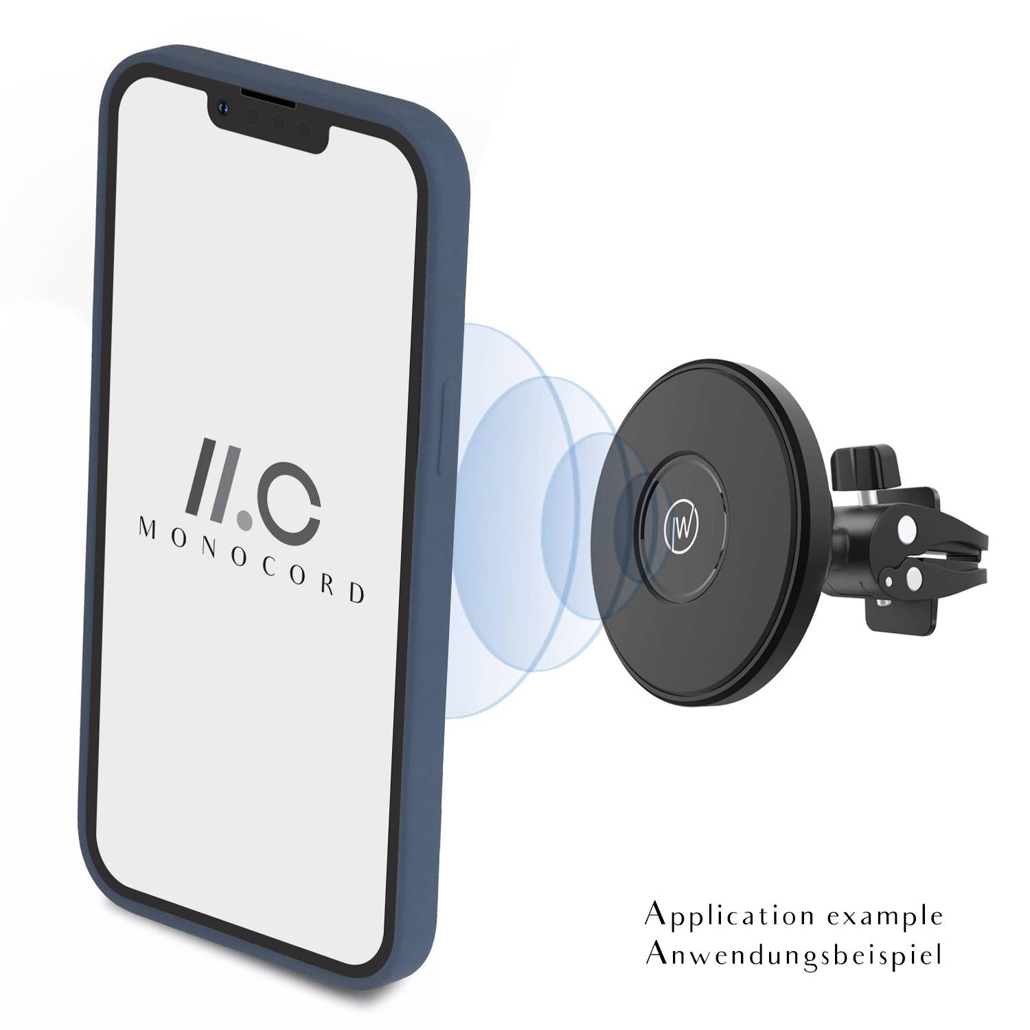 MONOCORD Magsafe Case für iPhone 13 - Magnetische Handy Schutzhülle Hülle kompatibel mit Wirelles Charger, blau