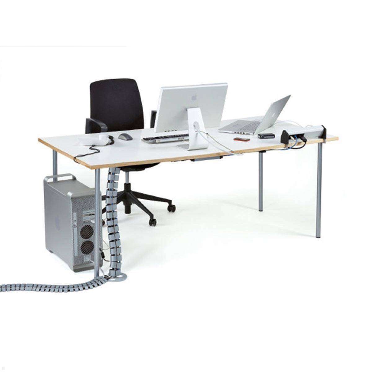 Bachmann Kabelschlange PRO Set mit Easy-Desk-3G-Halterung, silber (003.057S)