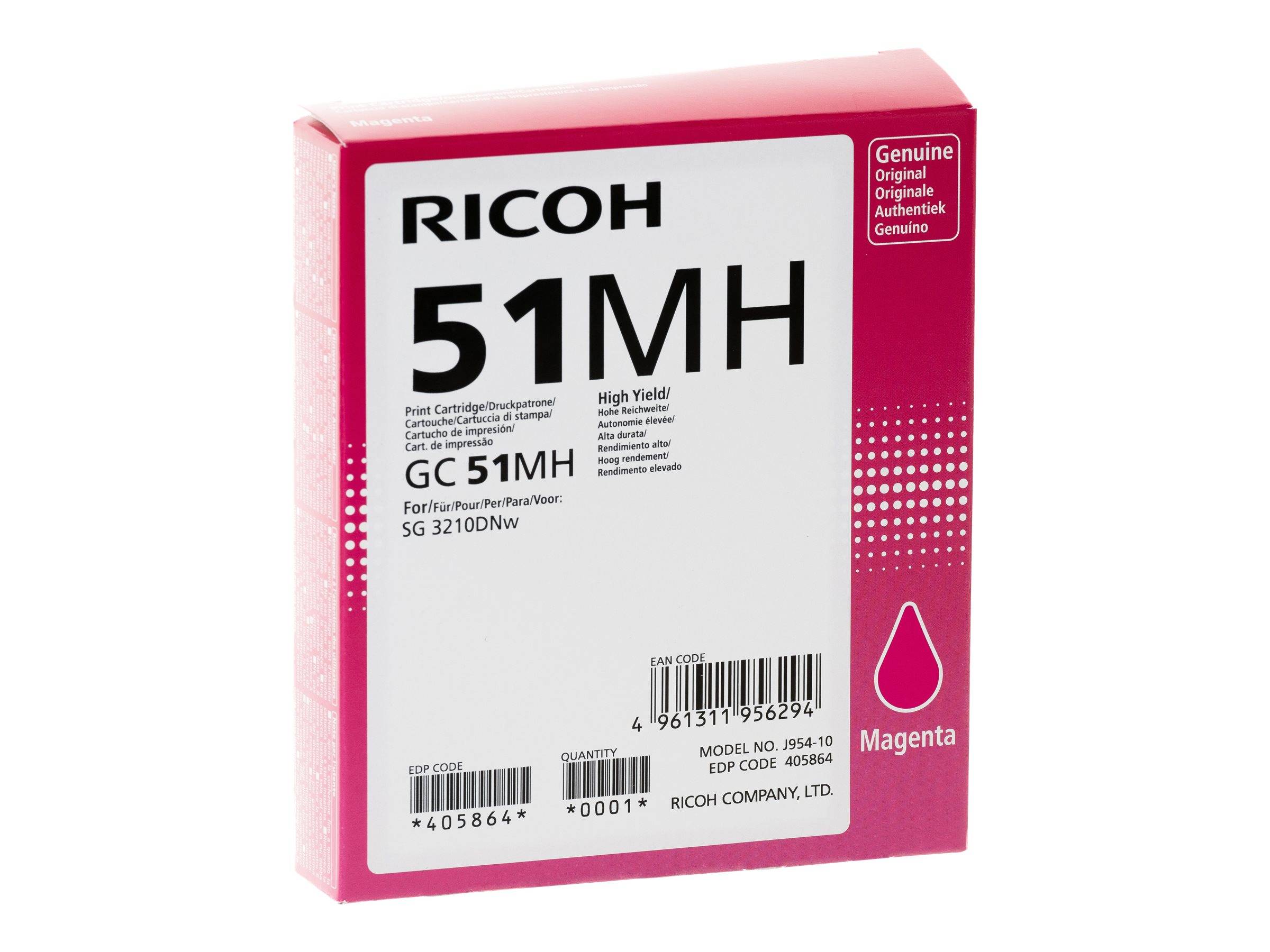 Ricoh GC 51MH - Hohe Ergiebigkeit - Magenta - Original - Tintenpatrone - für Ric