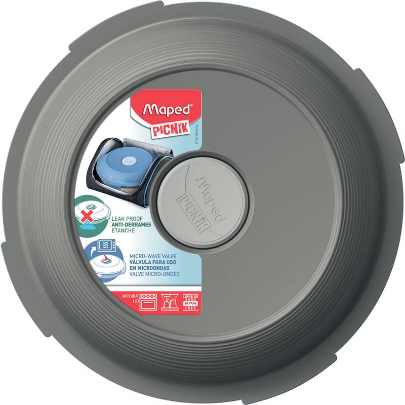 Maped PICNIK Mikrowellen-Teller CONCEPT, aus Glas, grau