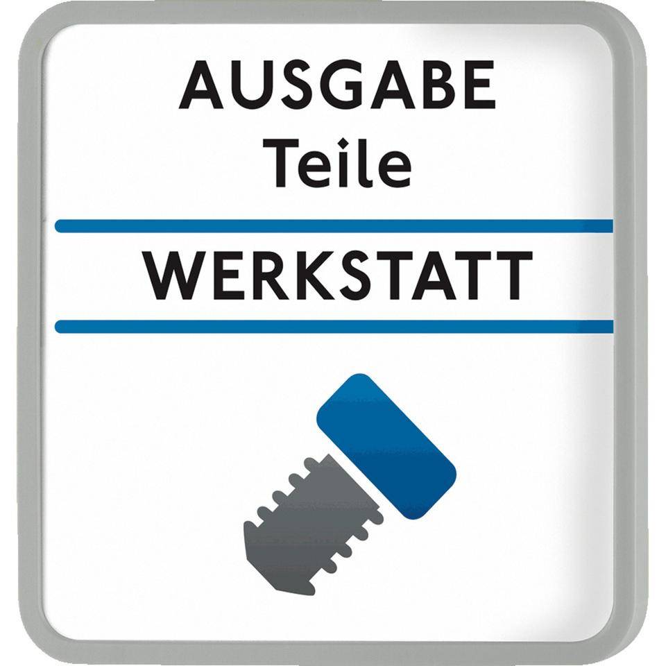 Rahmen für Türschild Maxi, grau, Kunststoff, 150x150mm, 3/VE