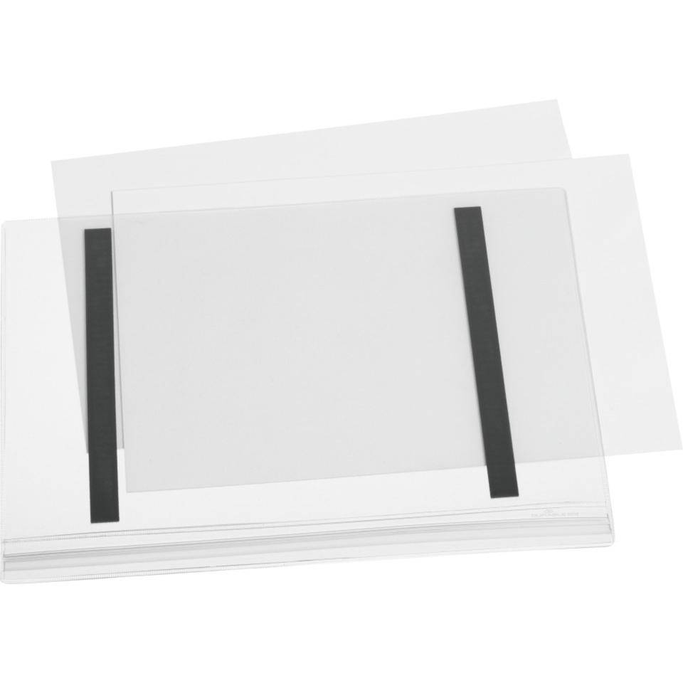 DURABLE Plakattasche, magnetisch, transparent, Kunststoffolie, DIN A4, 5/VE