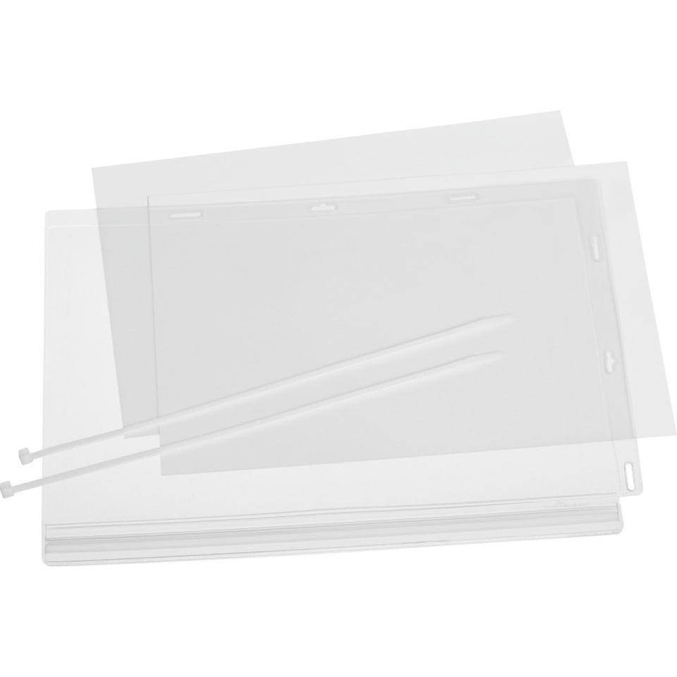 DURABLE Plakattasche, mit Kabelbinder, transparent, Kunststoffolie, DIN A4, 5/VE