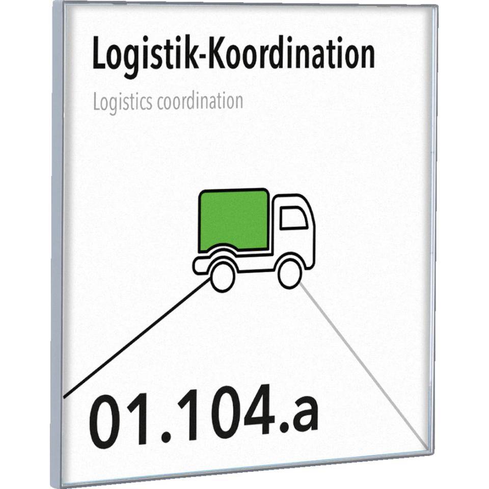 Türschild KAIRO Easy 150, selbstklebend, grau, ABS-Kunststoff, 150x150mm, 5/VE