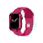 Apple Watch S7 Aluminium 41mm Cellular Rot Sportarmband rot 41 mm Aluminiumgeh?äuse Rot, Sportarmband rot. Armband 140-210 mm Umfang.