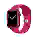 Apple Watch S7 Aluminium 45mm Cellular Rot Sportarmband rot 45mm Aluminiumgehäuse Rot, Sportarmband rot. Armband für 130-200 mm Umfang.