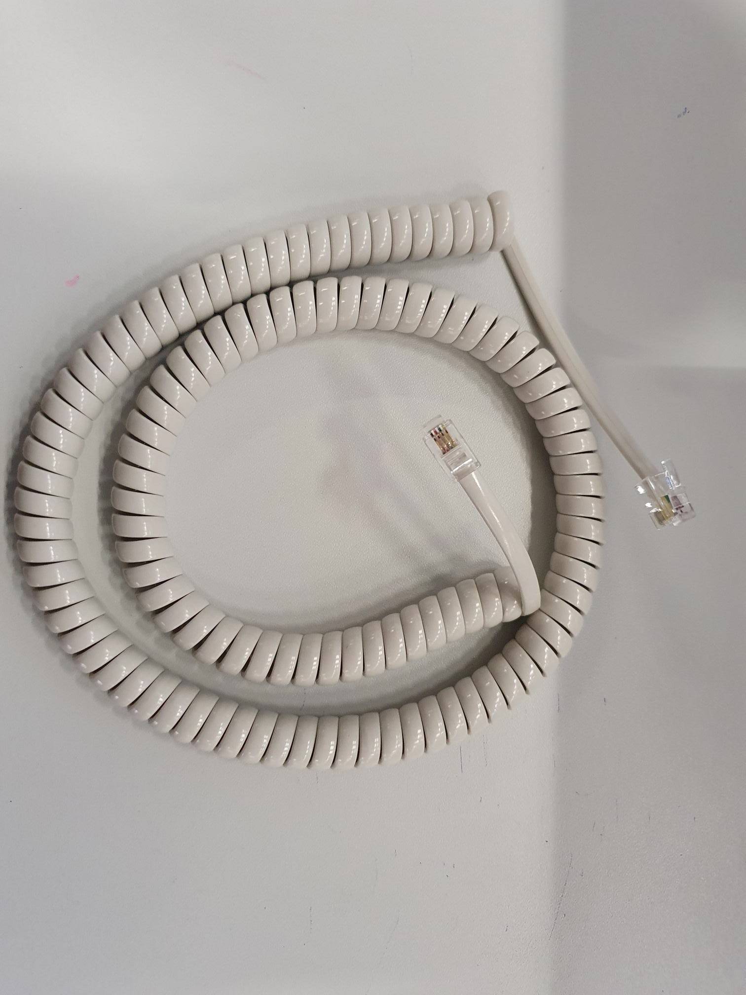 helos Hörerspiralkabel lang, hellgrau, lose