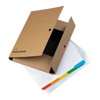 Dokumentenmappe Pur - A4 natur 5-tlg. XXL-Register und 5 Dokumentenhüllen.