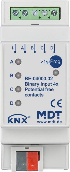 MDT technologies Binäreingang 4-fach 2TE BE-04000.02