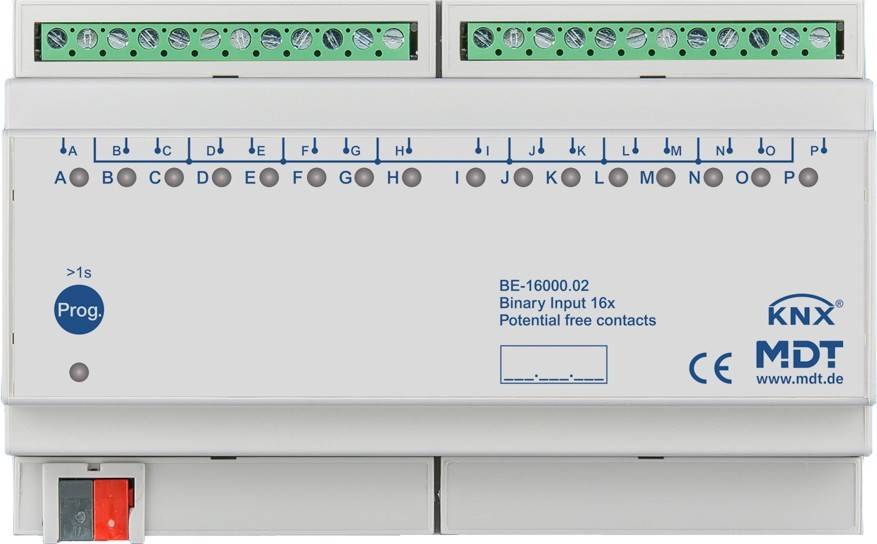 MDT technologies Binäreingang 16-fach 8TE BE-16000.02