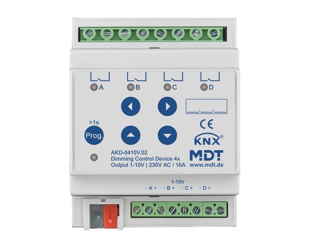 MDT technologies Dimmaktor 4-fach 4TE REG AKD-0410V.02