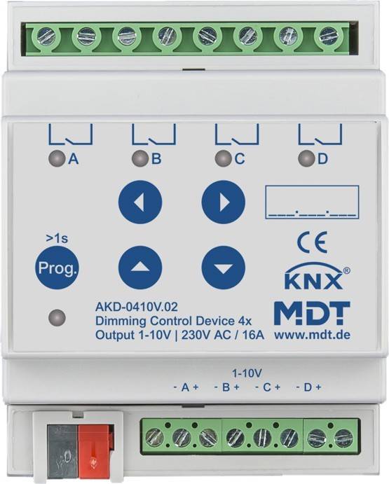 MDT technologies Dimmaktor 4-fach 4TE REG AKD-0410V.02