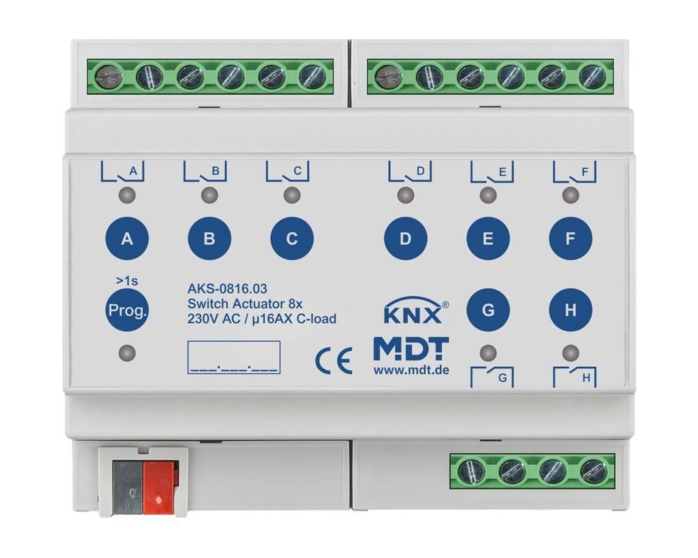 MDT technologies Schaltaktor 8-fach 6TE AKS-0816.03