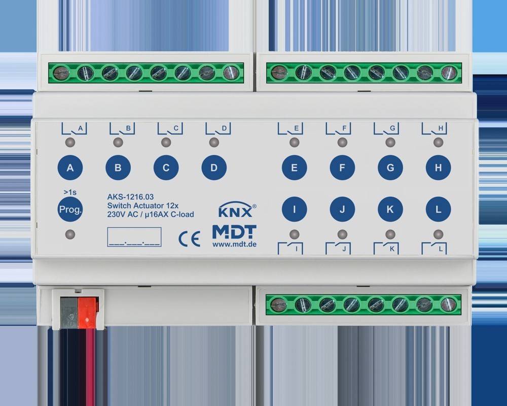 MDT technologies Schaltaktor 12-fach 8TE AKS-1216.03