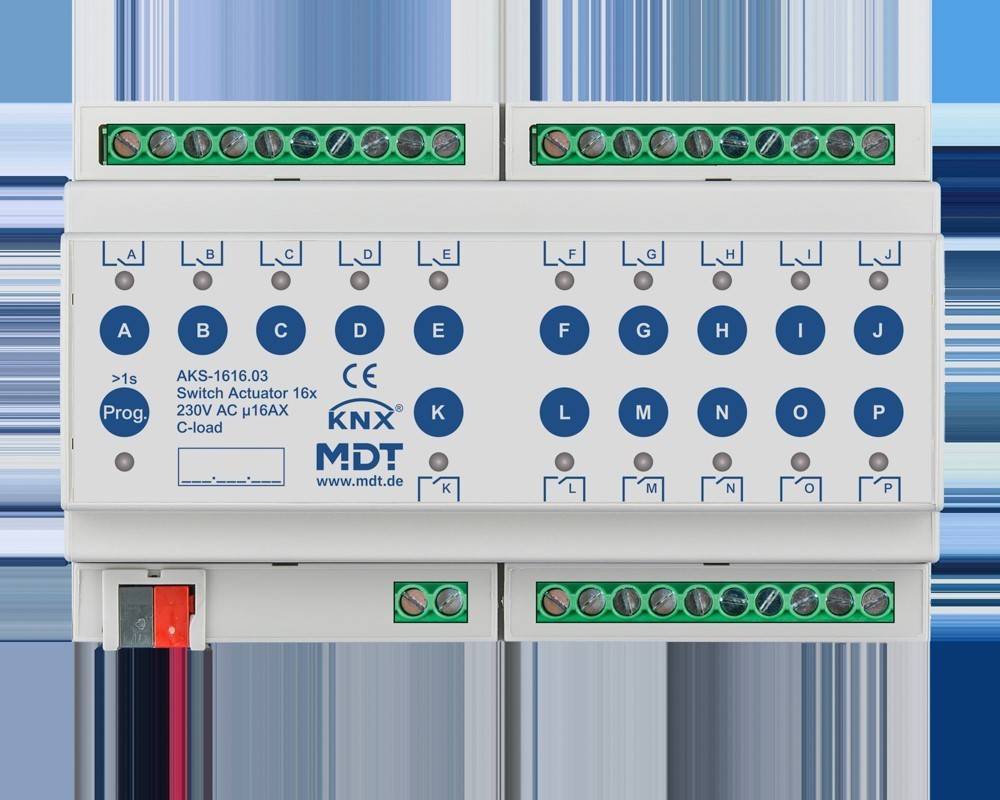 MDT technologies Schaltaktor 16-fach 8TE AKS-1616.03
