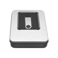 MediaRange BOX902, Aufbewahrungsbox, Silber, Rechteckig, Aluminium, Kunststoff, Stahl, Monochromatisch, Schwarz