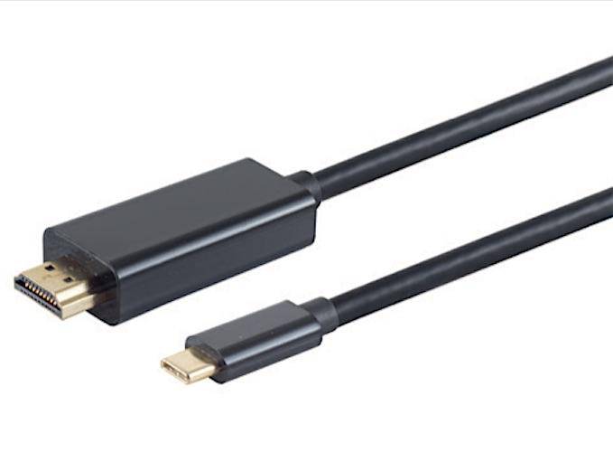 USB-C Adapterkabel, USB-C Stecker  HDMI Typ A Stecker, 4K 60Hz, schwarz - Länge: 1,80 m