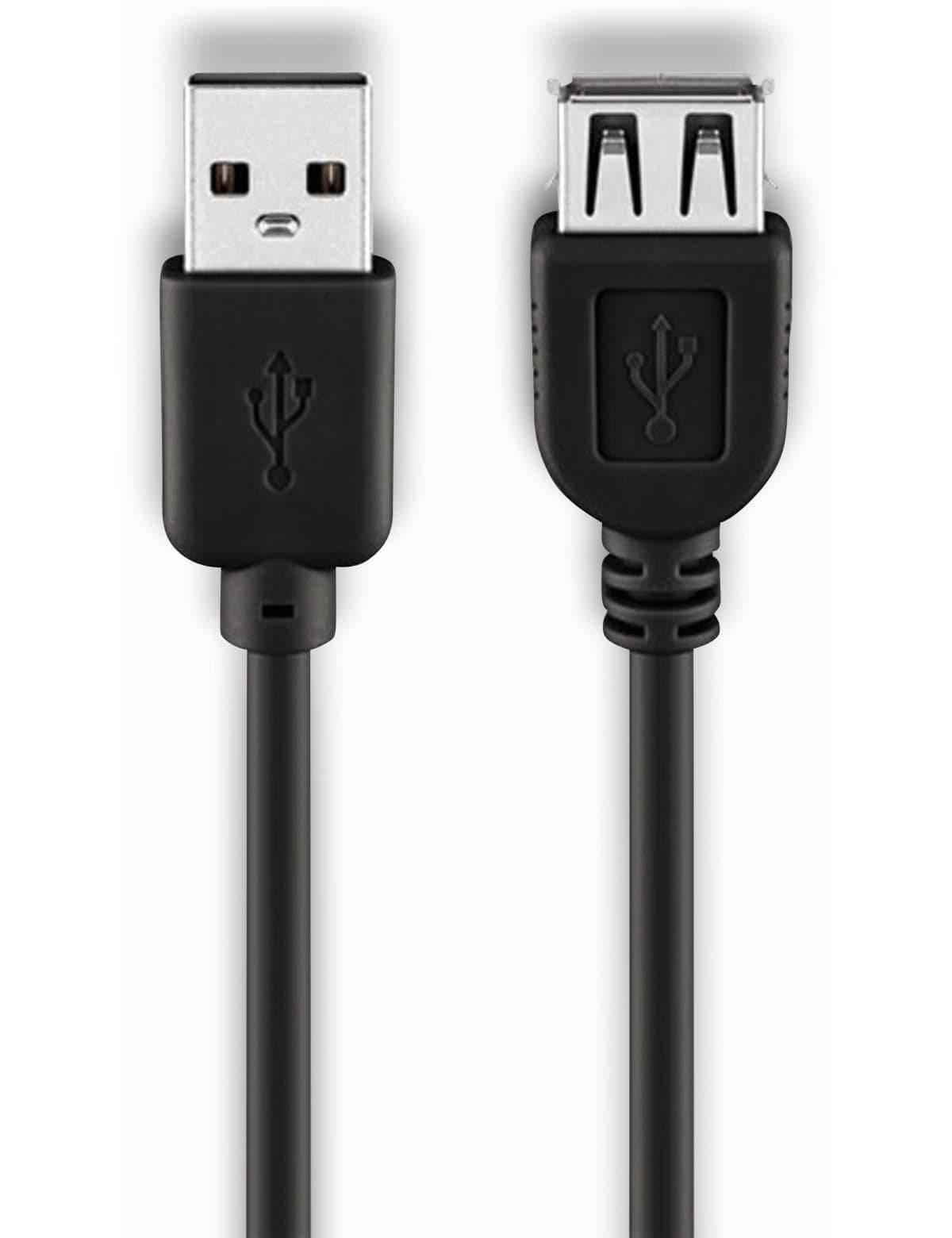GOOBAY USB 2.0 Verlängerung 68625 Hi-Speed, A/A, 0,6 m, schwarz
