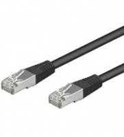 Wentronic Netzwerkkabel - RJ-45 (M) zu RJ-45 (M) - 10 m - FTP - CAT 5e - Schwarz