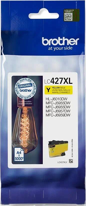 Brother LC457XL Tintenpatrone Verpackung für Farbe Gelb (Y). Kompatibel mit HL-J6010DW, MFC-J6955DW, MFC-J5955DW, MFC-J6957DW, MFC-J6570DW.