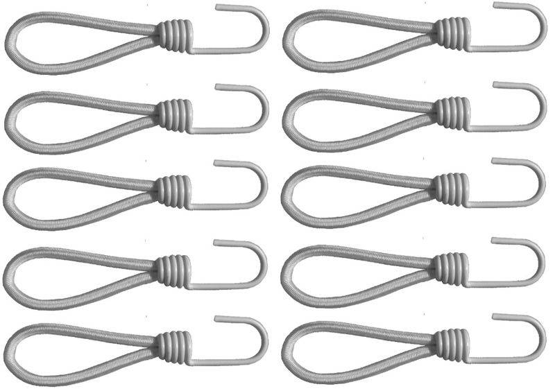 10 Stück Transportnetz - Haken, Expanderhaken, Ladungssicherungsnetz, Spiralhaken