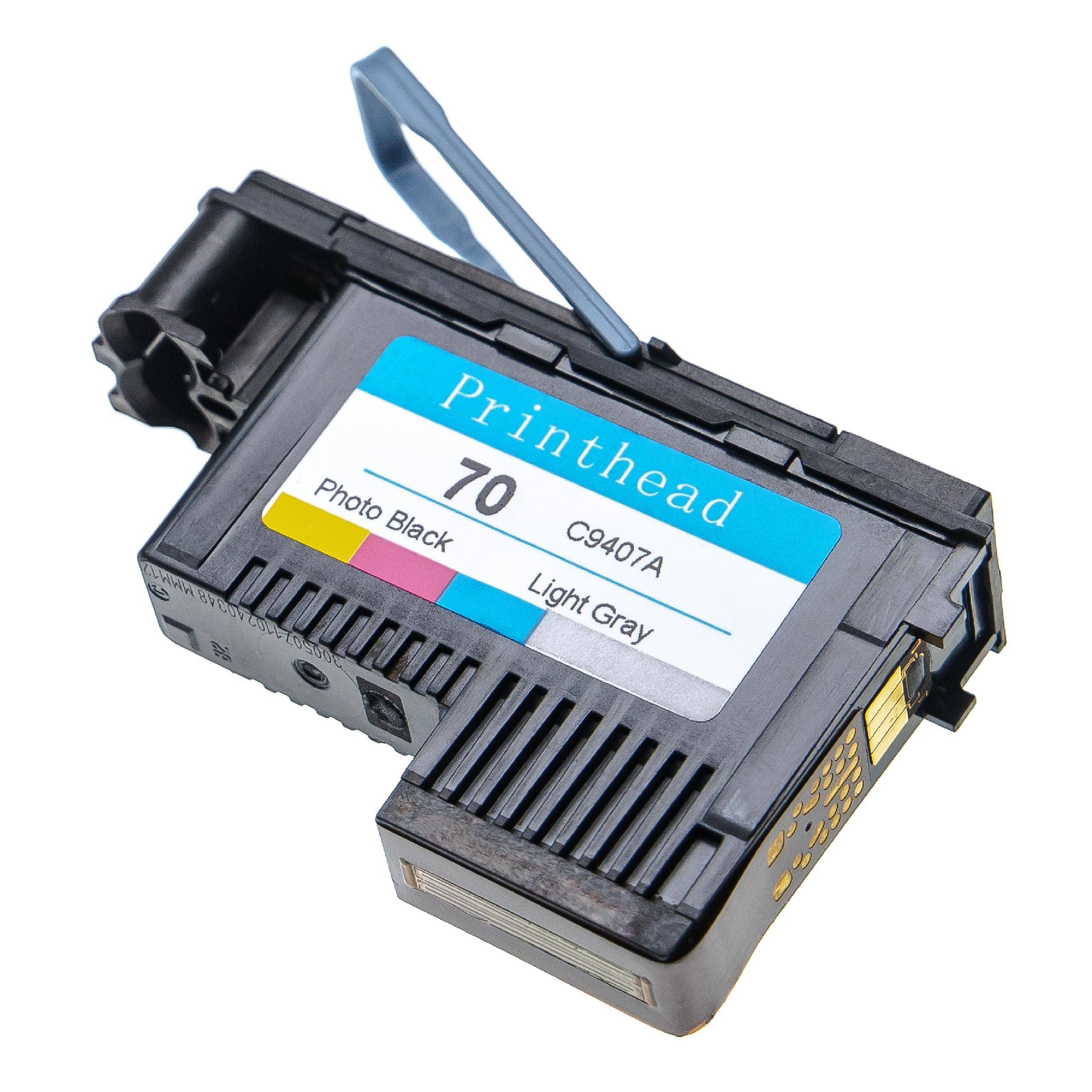 vhbw Druckkopf kompatibel mit HP DesignJet Z3200, Z3100PS, Z3200PS, Z5200PS Drucker - photo black/light gray, 6,2 cm breit, refurbished