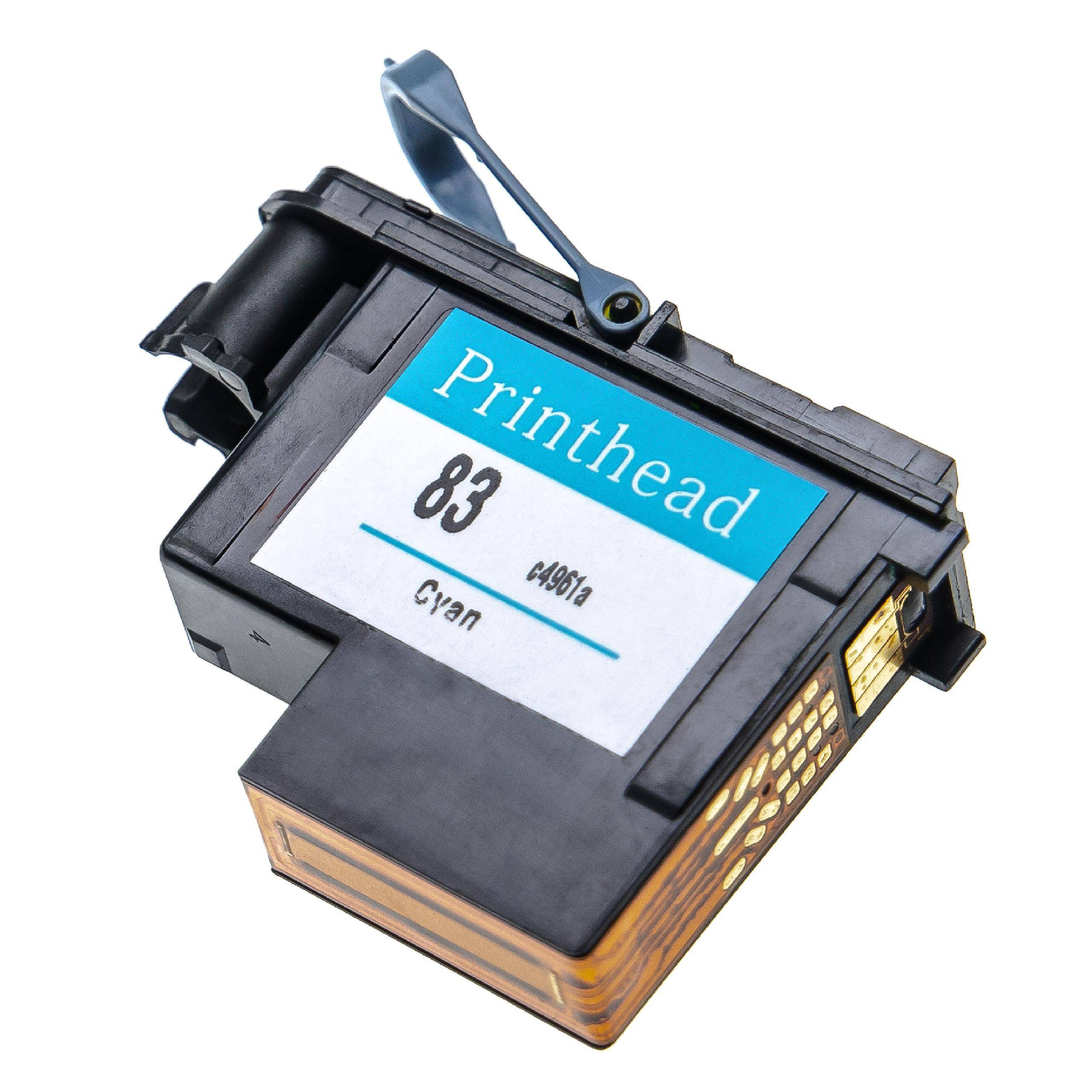 vhbw Druckkopf kompatibel mit HP DesignJet 5500, 5000ps, 5000, 5500ps Drucker - 13ml cyan 6 cm breit refurbished