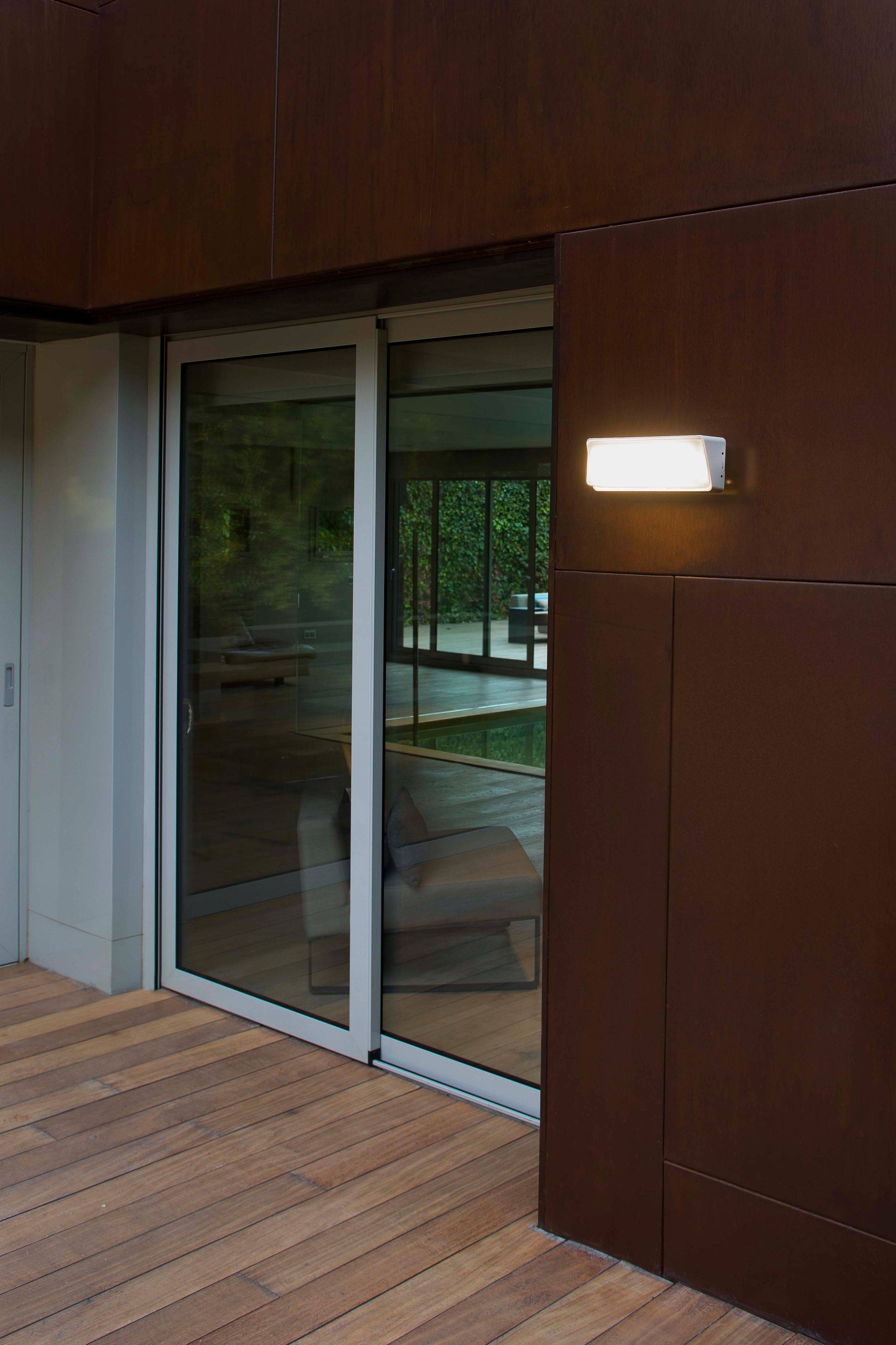 LED Außen Wandleuchte Half Weiß