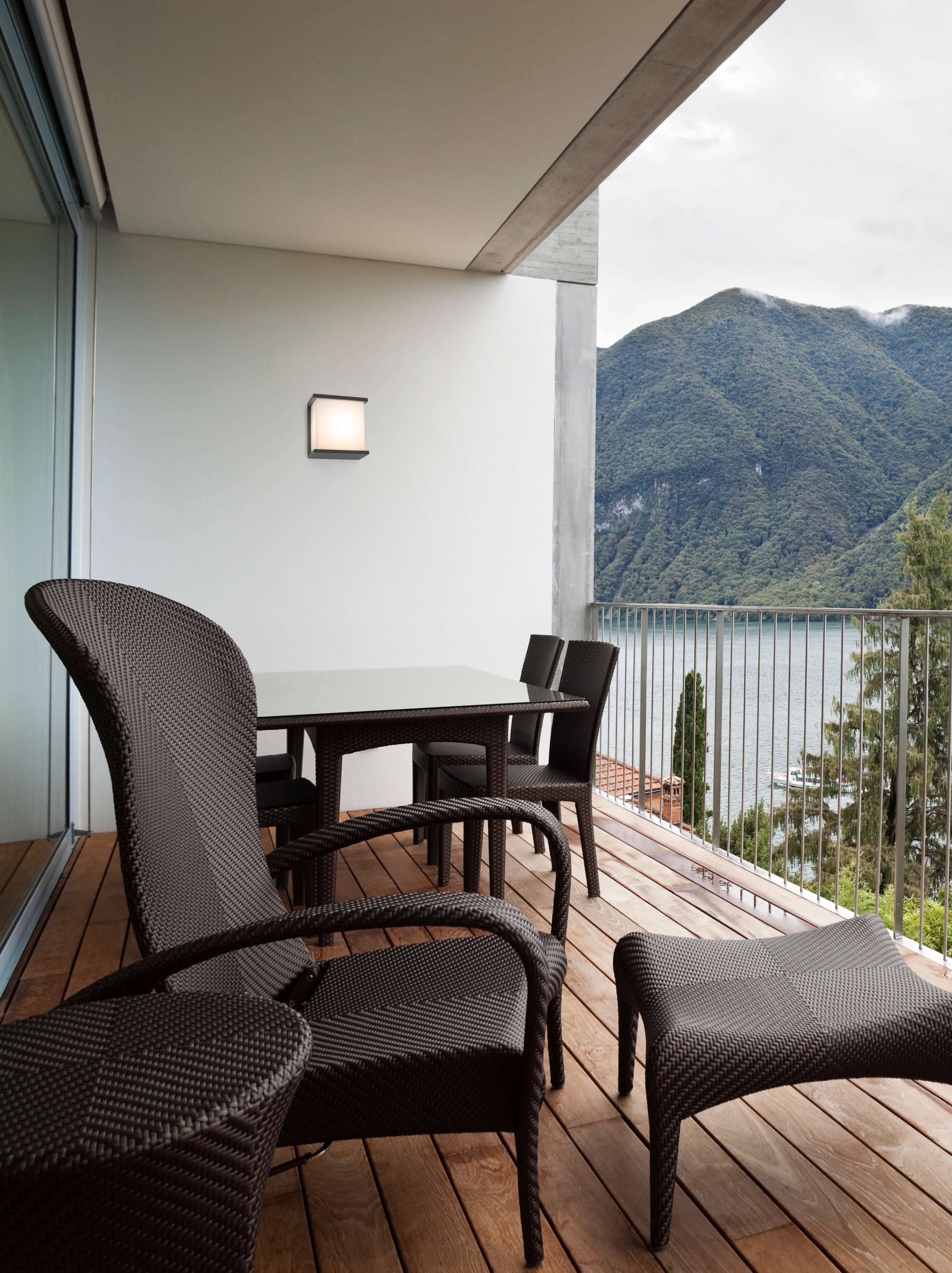 Außen Wandleuchte Kubick Dunkelgrau