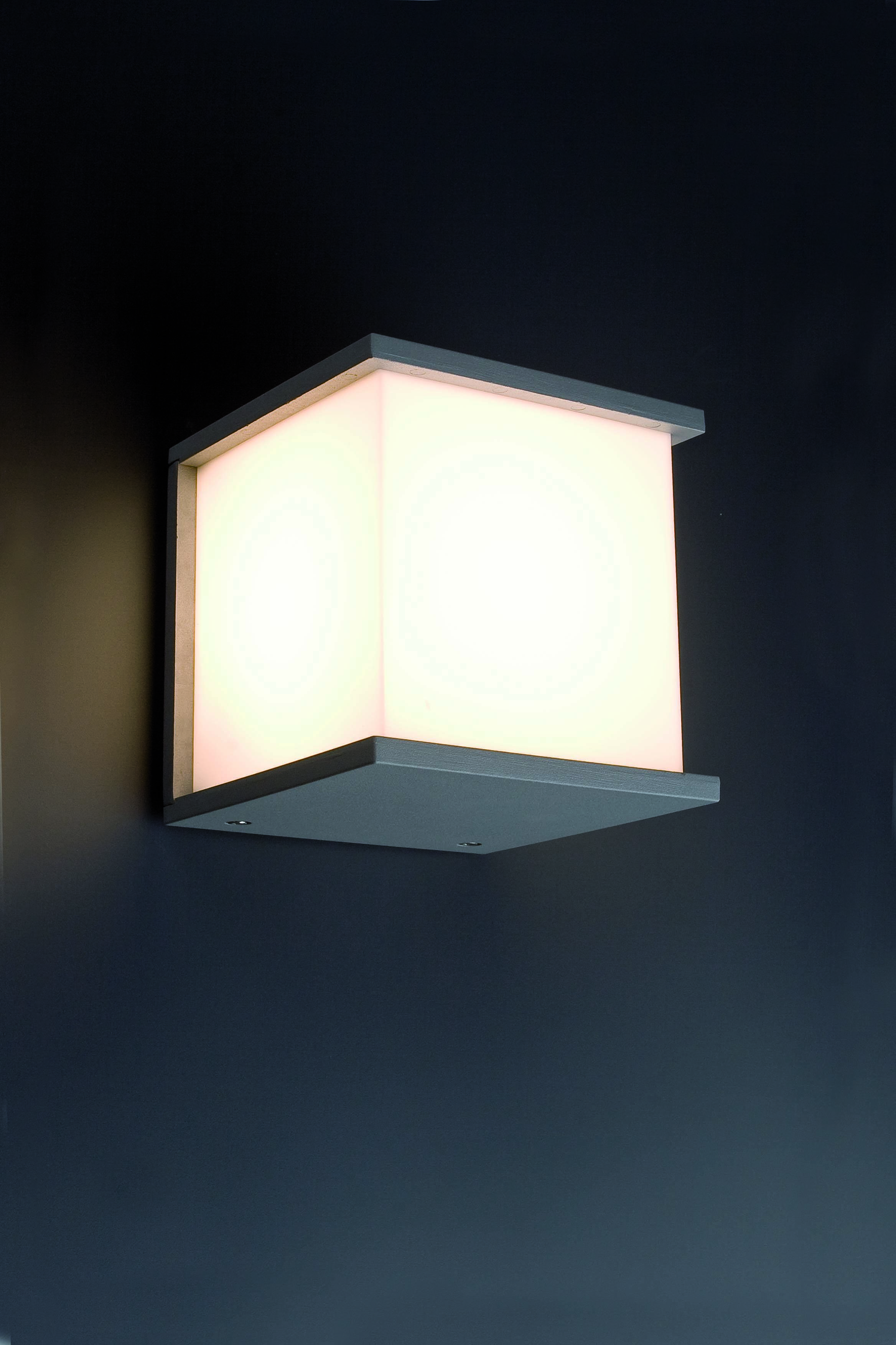 Außen Wandleuchte Kubick Hellgrau