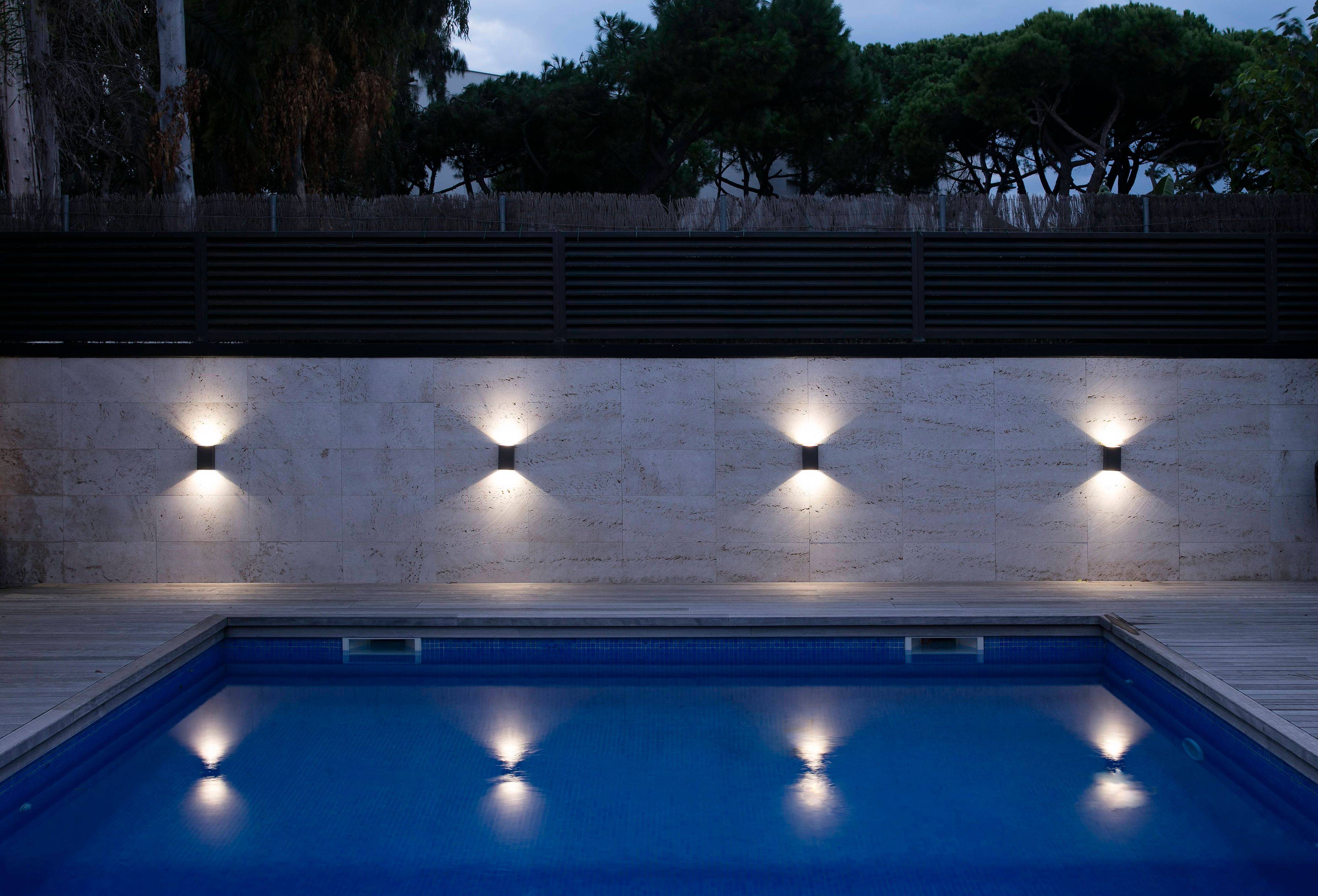 LED Außen Wandleuchte Ling Grau