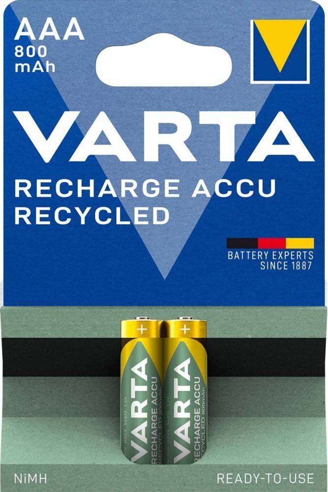 10 Stk. Varta Cons.Varta Recharge Accu Recycled AAA 56813 Bli.2