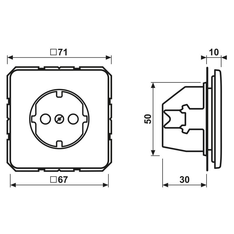 Jung SCHUKO Steckdose CD 1521 WW