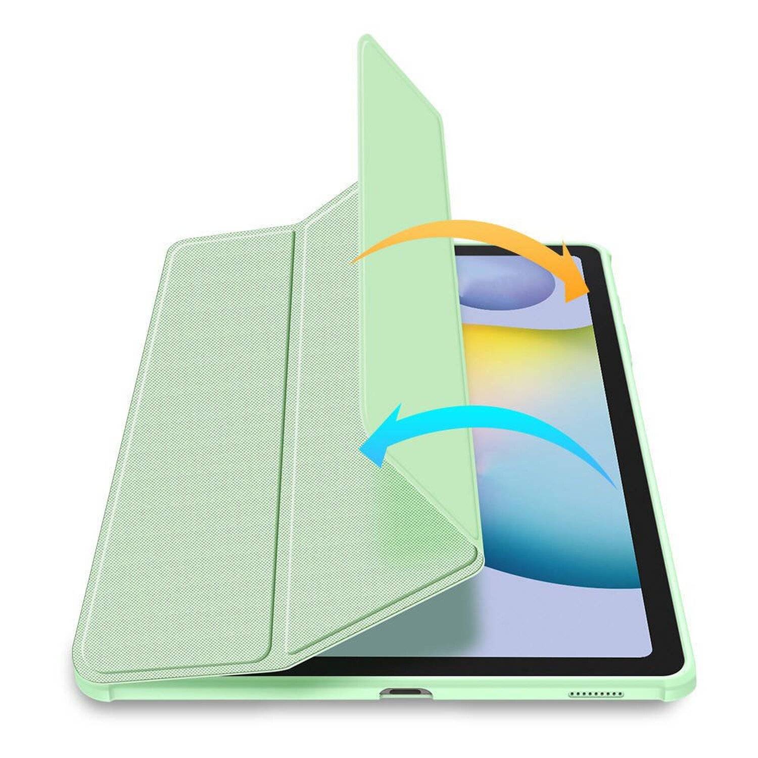 Dux Ducis Toby Eco-Leather Tablet-Ledertasche für Samsung Galaxy Tab A7 10.4" mit Smart-Sleep Funktion Grün