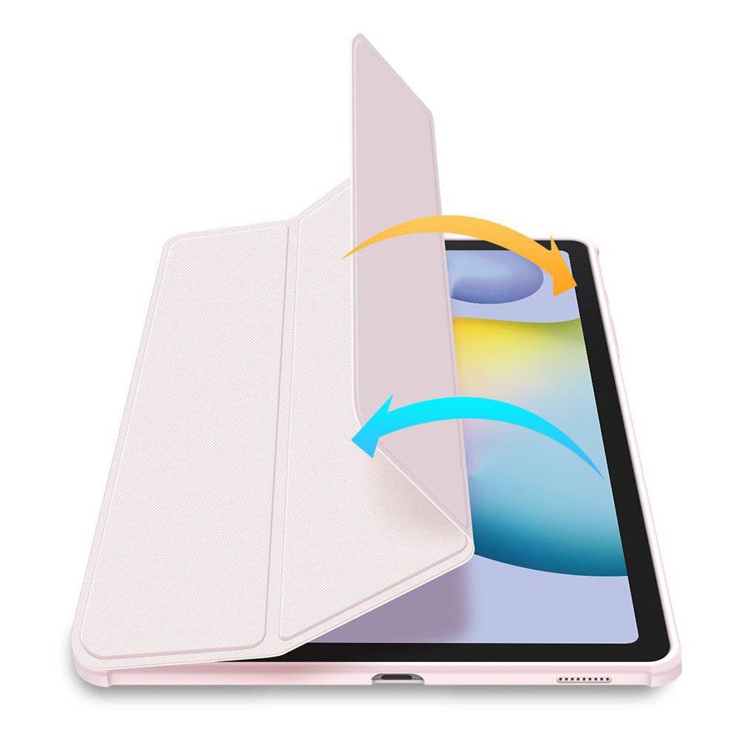 Dux Ducis Toby Eco-Leather Tablet-Ledertasche für Samsung Galaxy Tab A7 10.4" mit Smart-Sleep Funktion Pink