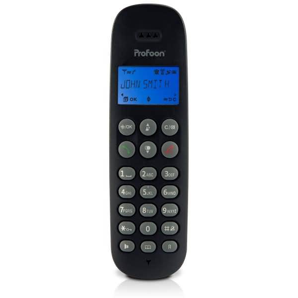 PROFOON DECT-Telefon mit 3 Mobilteilen, schwarz **EOL