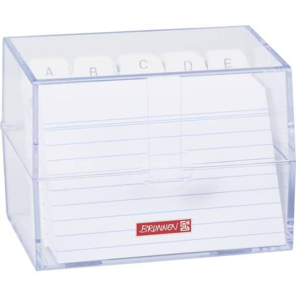 Karteibox A7 gefüllt transparent