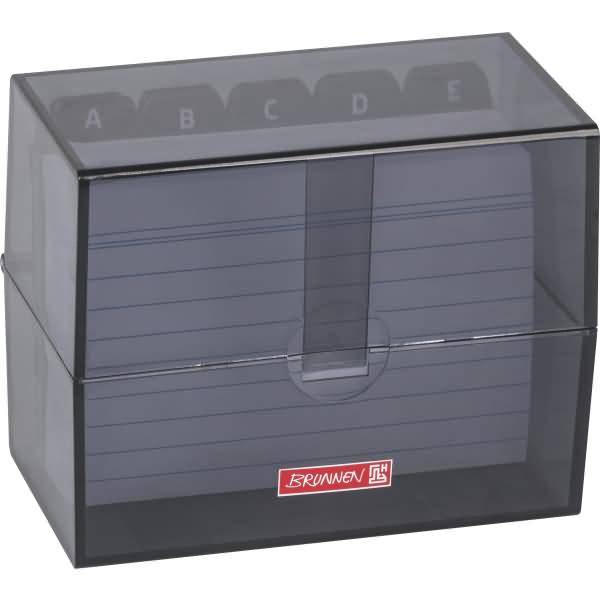 Karteibox A7 gefüllt onyx