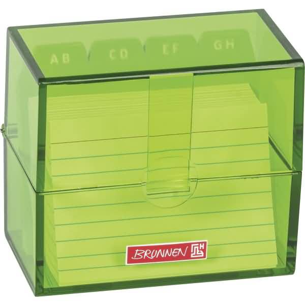 Karteibox A8 gefüllt kiwi