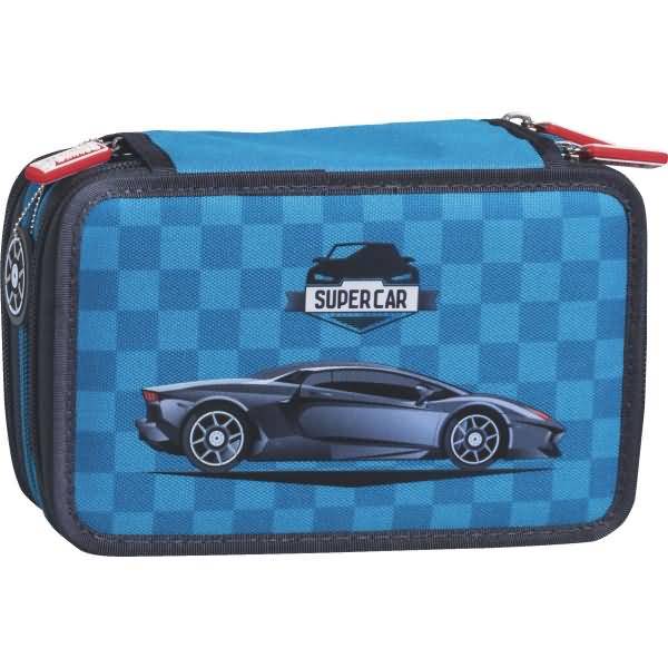 Schülerer-Etui 3 Reissverschlüsse Supercar2