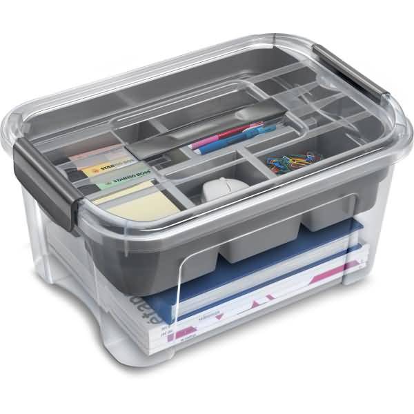 Aufbewahrungsbox combi-box 18l transparent/grau