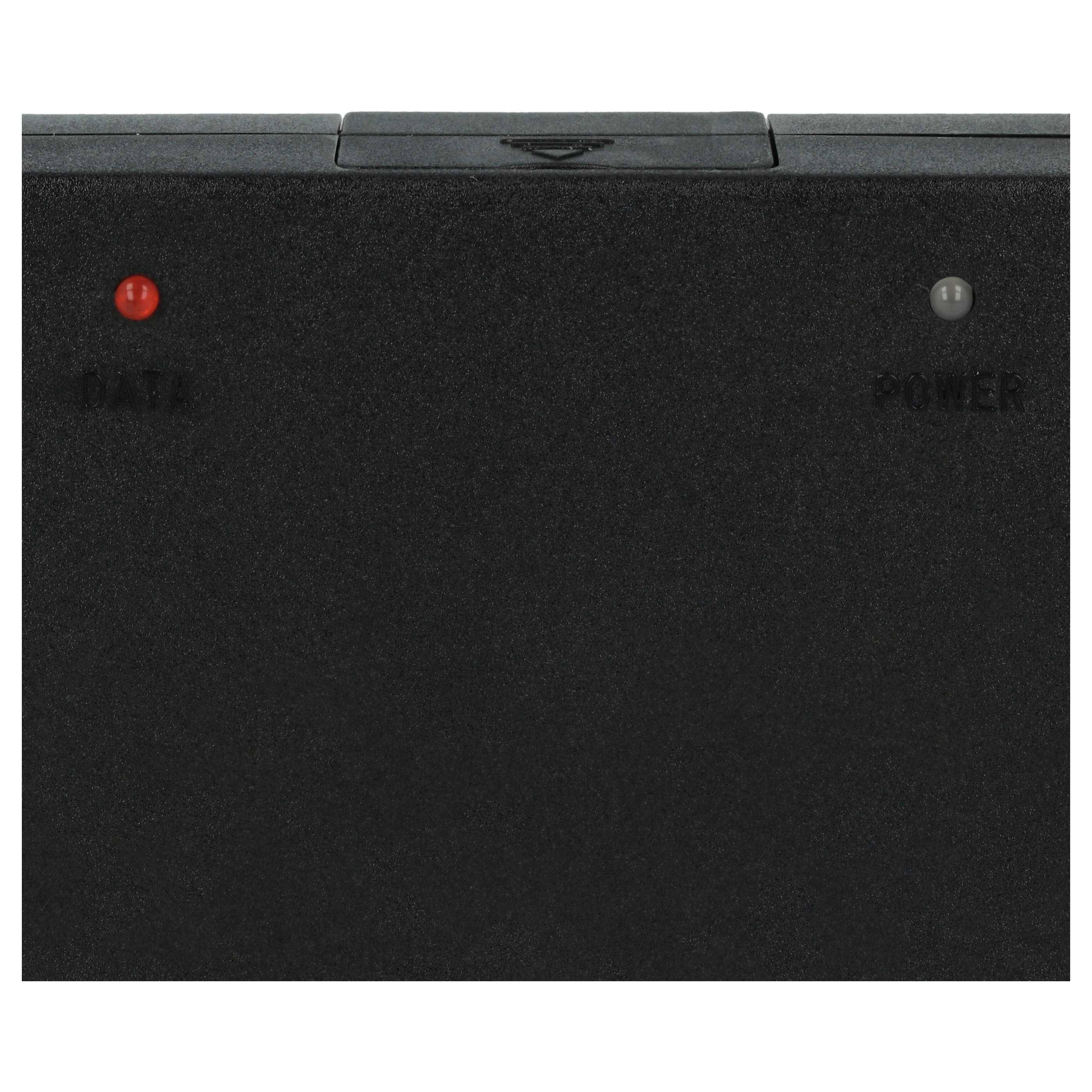 vhbw Rib Box kompatibel mit Motorola GP600, GP360, GP660, GP350, GP344, GP640, GP380, GP680 - Programmieradapter inkl. RS232 Kabel Schwarz