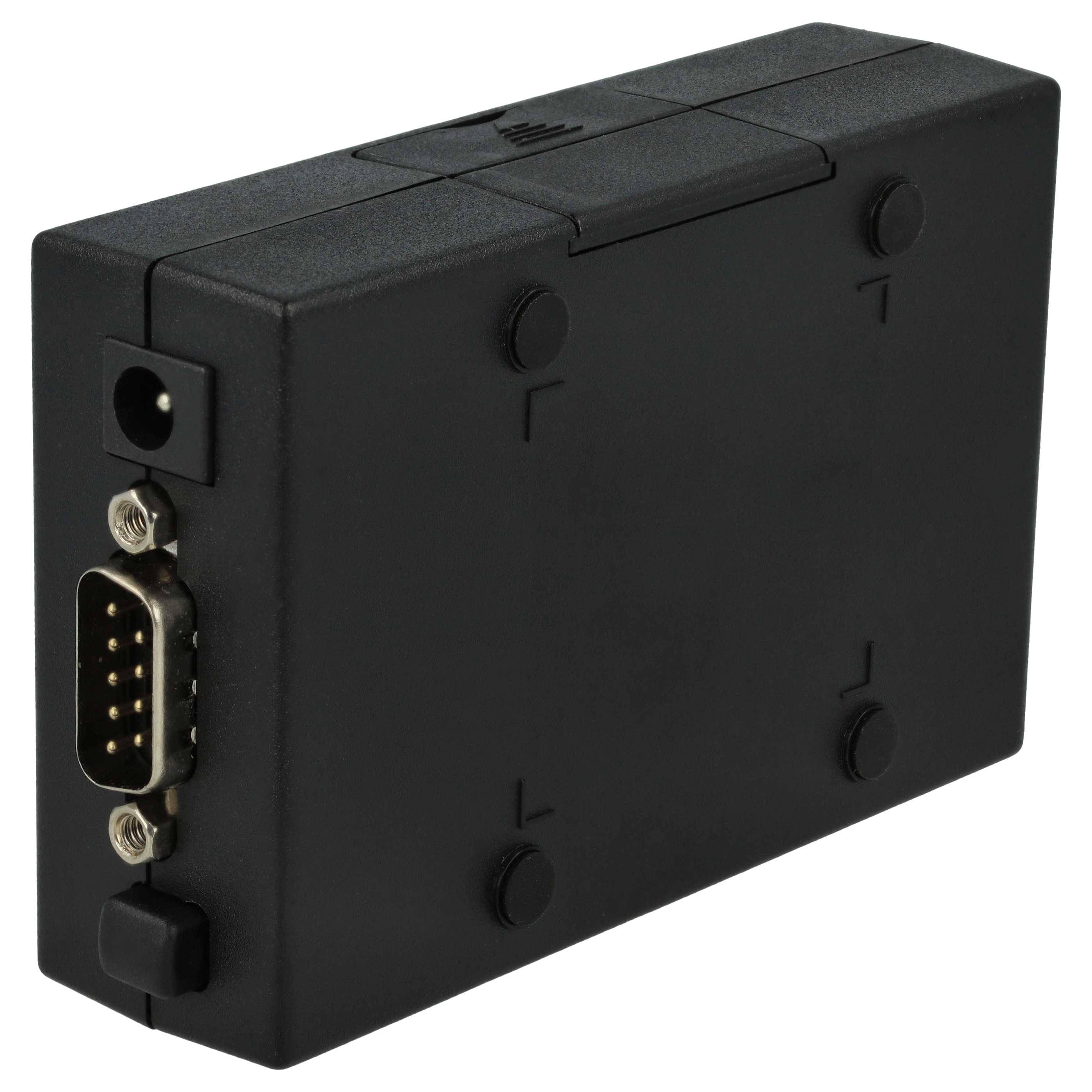 vhbw Rib Box kompatibel mit Motorola Astro P210, P110, T800 - Programmieradapter inkl. RS232 Kabel Schwarz