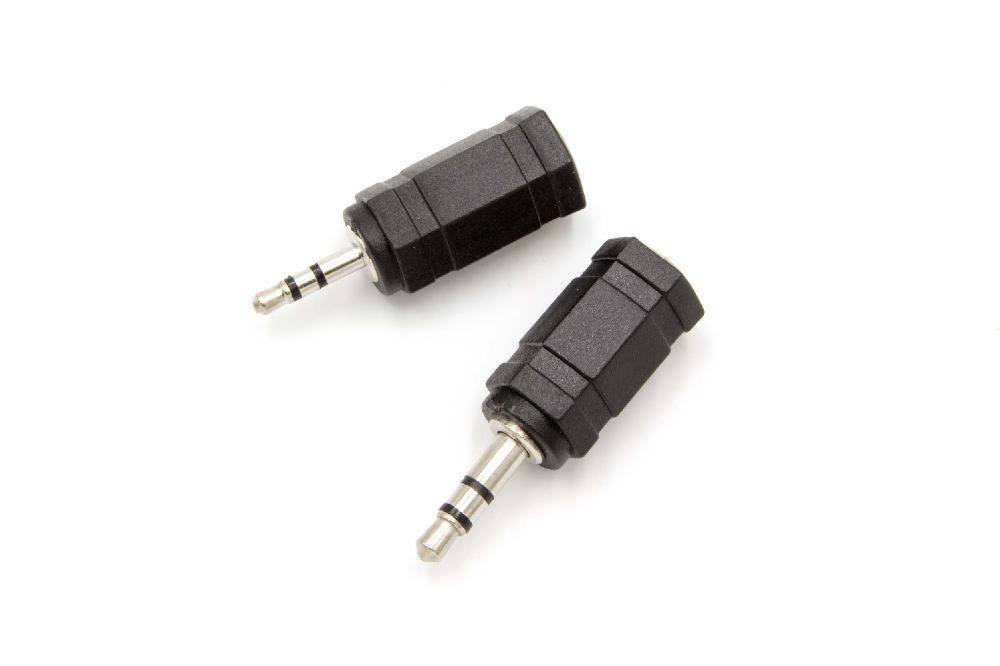 vhbw 2x Klinke Stereo-Adapter von 3,5 mm / 2,5 mm Buchse auf 3,5 mm / 2,5 mm Klinkenstecker für Headsets, Mikrofone, Kopfhörer - Kunststoff / Metall